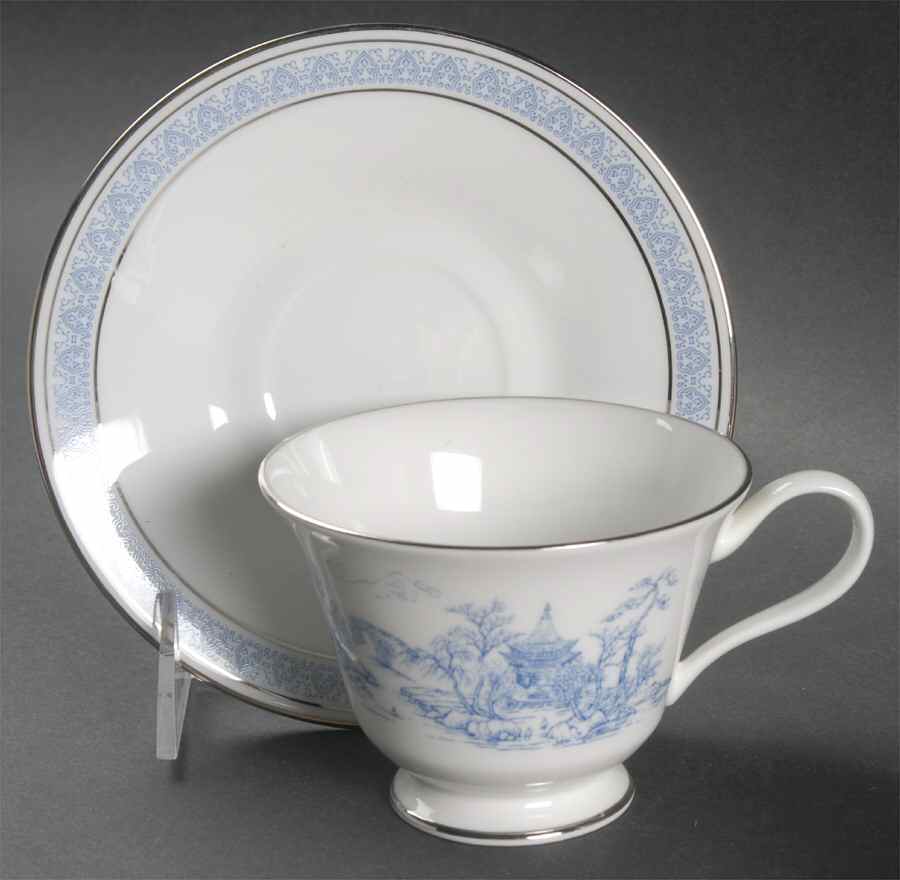 Mandarin Footed Cup & Saucer Set by Oxford (Div of Lenox)-1