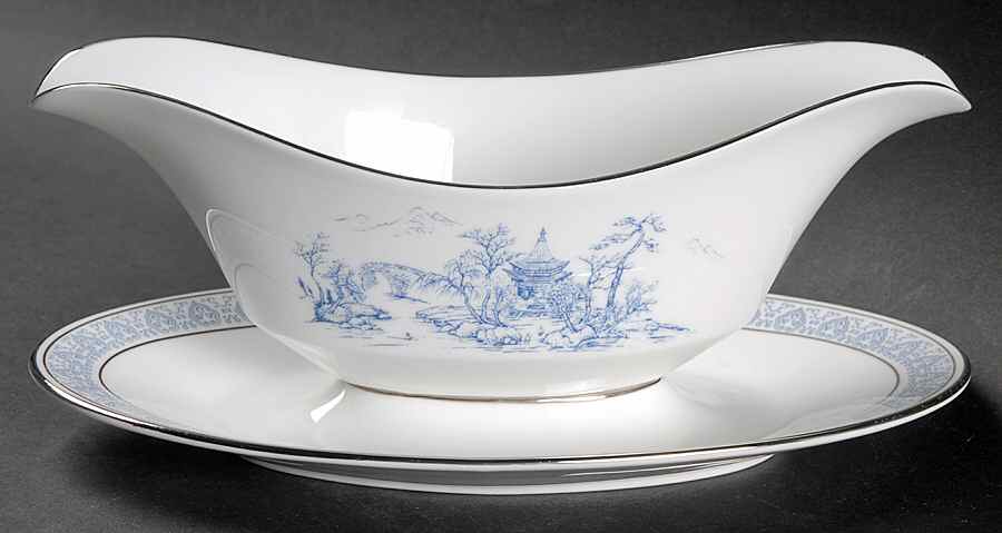 Mandarin Gravy Boat with Attached Underplate by Oxford (Div of Lenox)-1