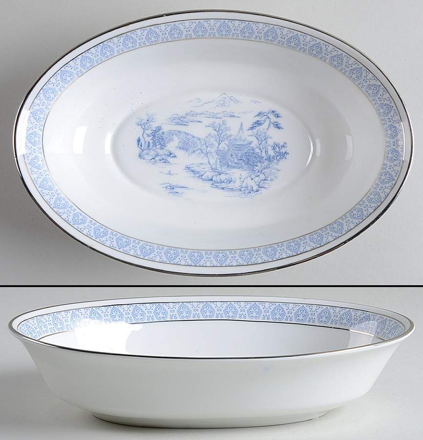 Mandarin 8" Oval Vegetable Bowl by Oxford (Div of Lenox)-1
