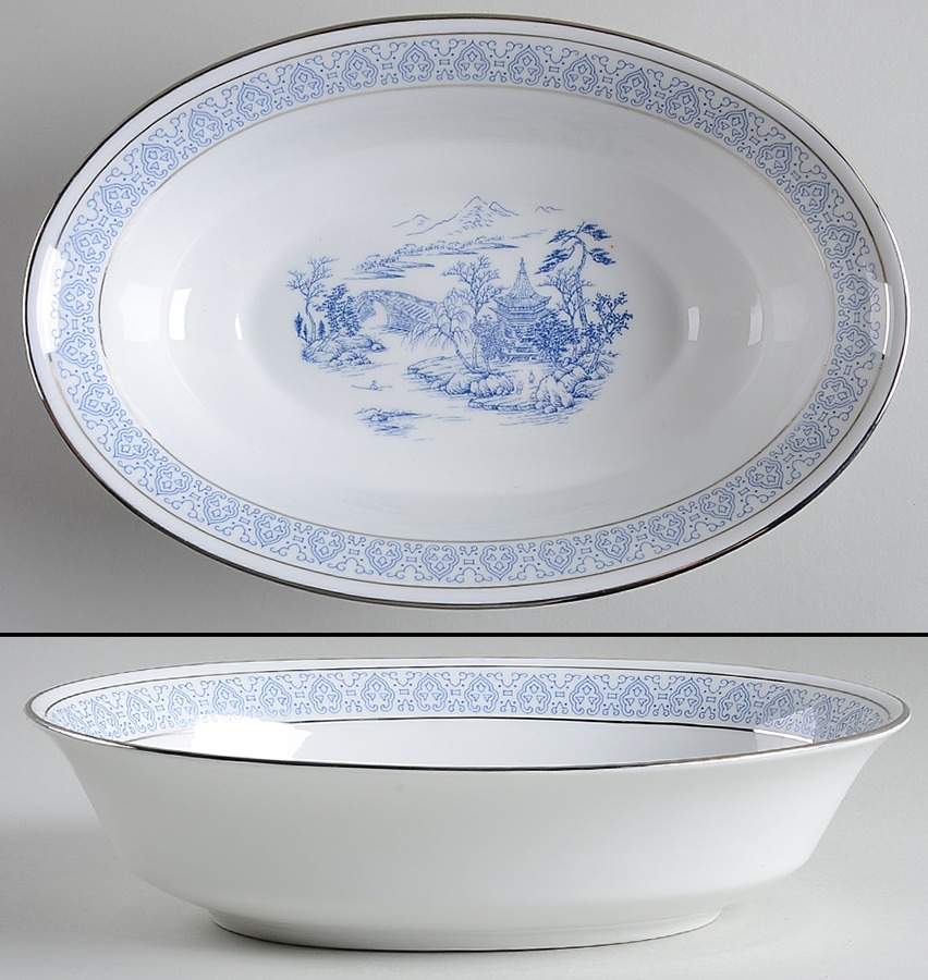 Mandarin 10" Oval Vegetable Bowl by Oxford (Div of Lenox)-1