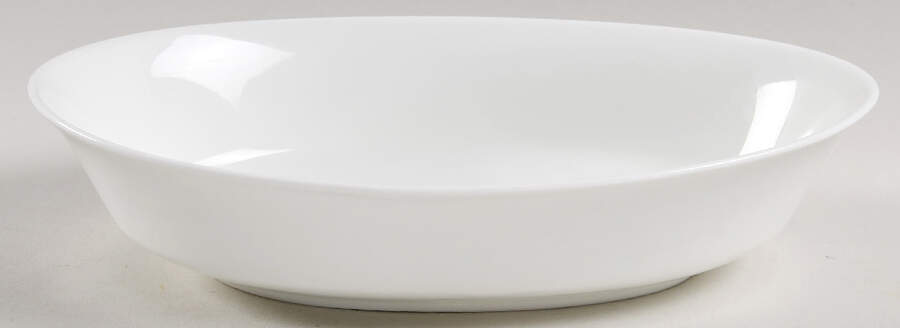 Mayfair White 8" Oval Vegetable Bowl by Oxford (Div of Lenox)-1