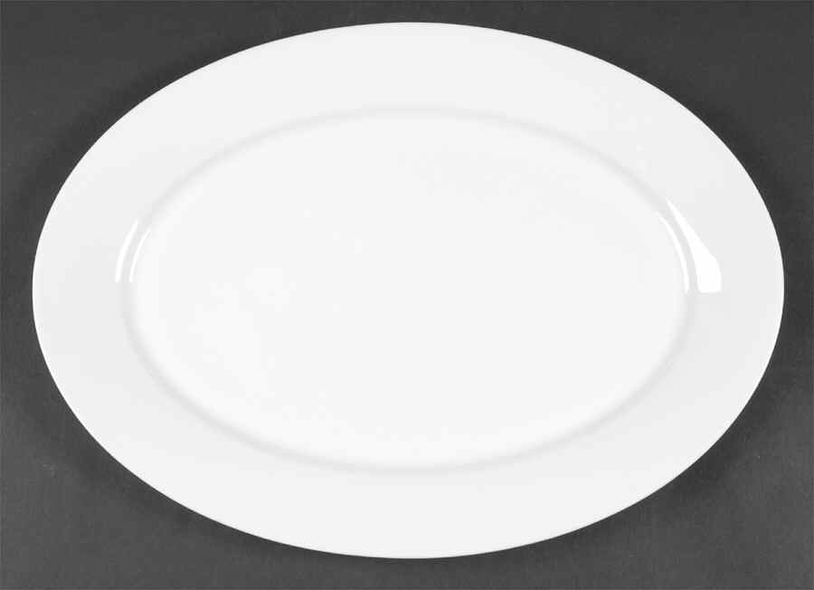 Mayfair White 13" Oval Serving Platter by Oxford (Div of Lenox)-1