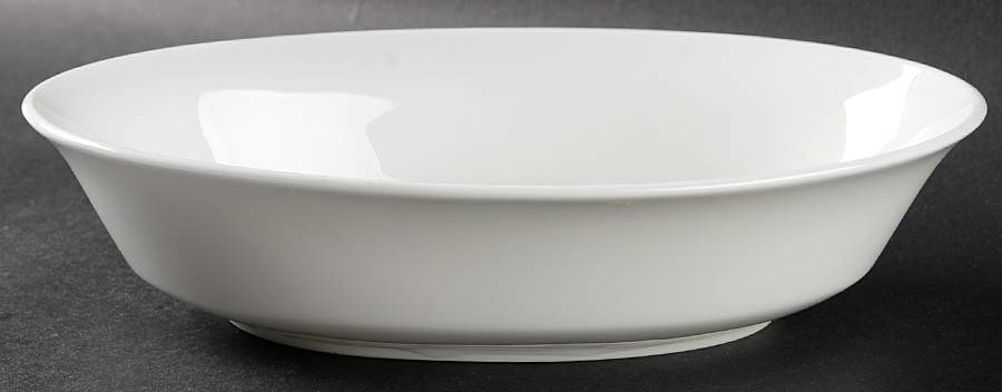 Mayfair White 10" Oval Vegetable Bowl by Oxford (Div of Lenox)-1