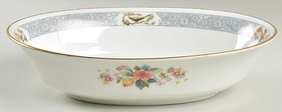 Ming Blossom 10" Oval Vegetable Bowl by Oxford (Div of Lenox)-1