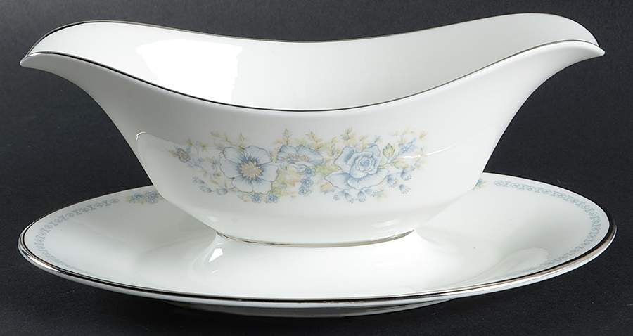 Midsummer Gravy Boat with Attached Underplate by Oxford (Div of Lenox)-1