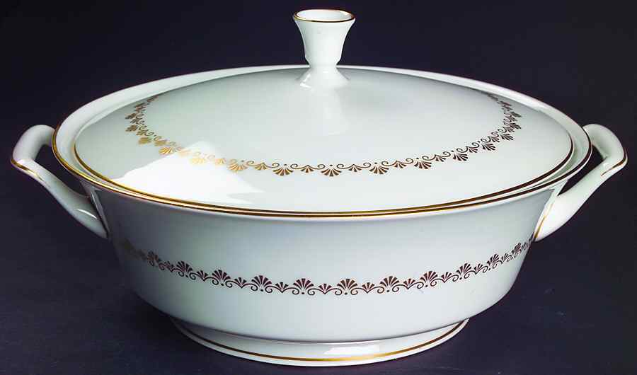Milburne Round Covered Vegetable by Oxford (Div of Lenox)-1