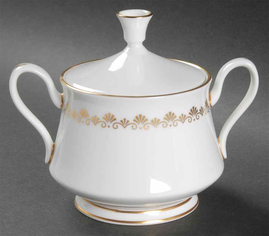 Milburne Sugar Bowl & Lid by Oxford (Div of Lenox)-1