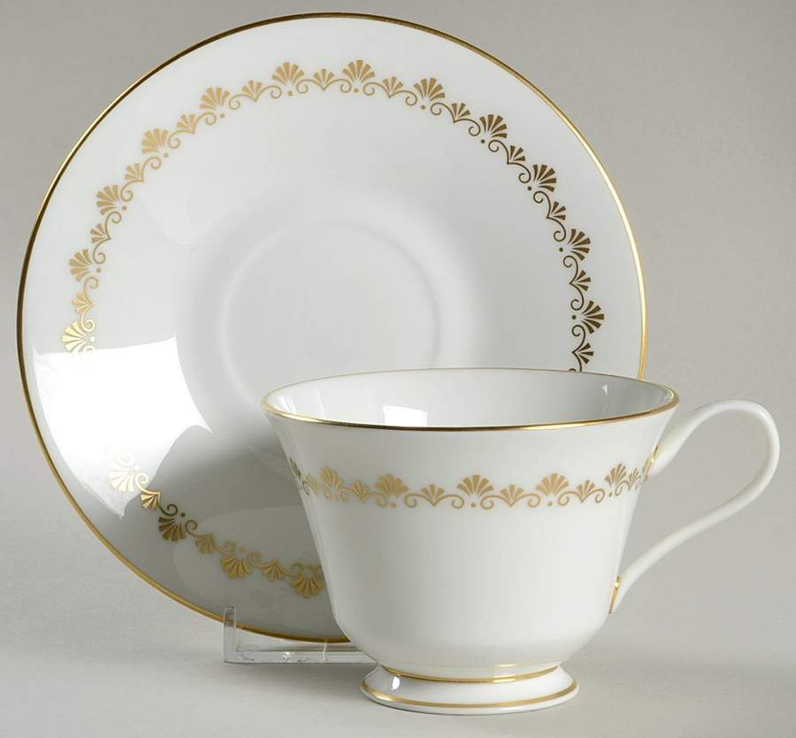 Milburne Footed Cup & Saucer Set by Oxford (Div of Lenox)-1