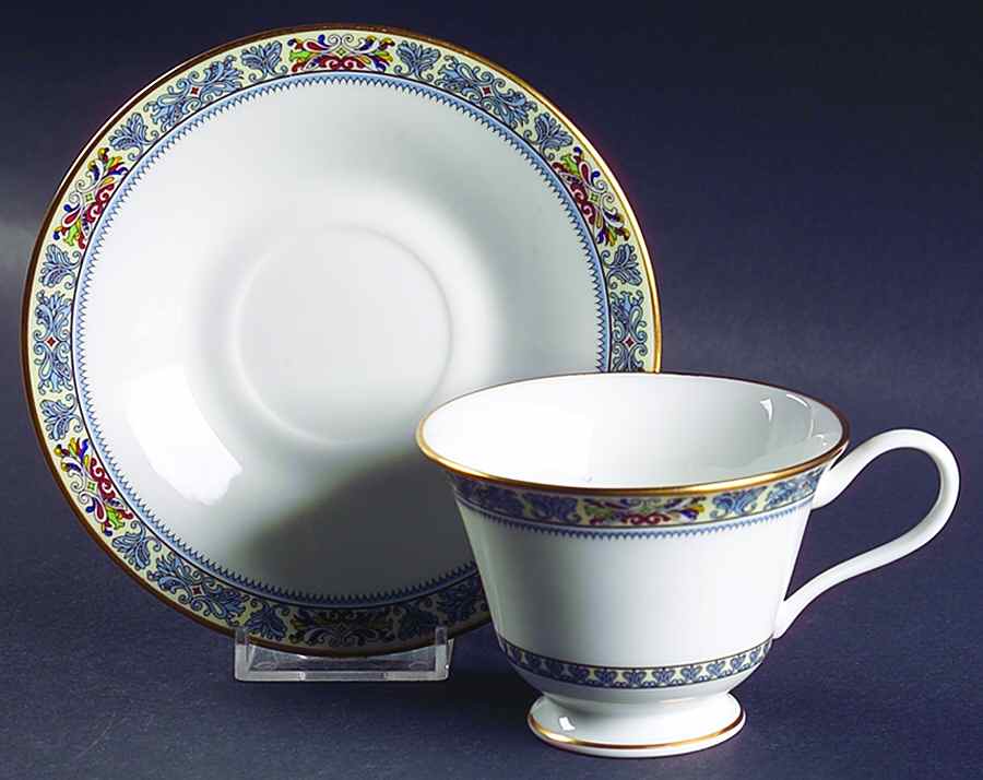 Palisades Footed Cup & Saucer Set by Oxford (Div of Lenox)-1