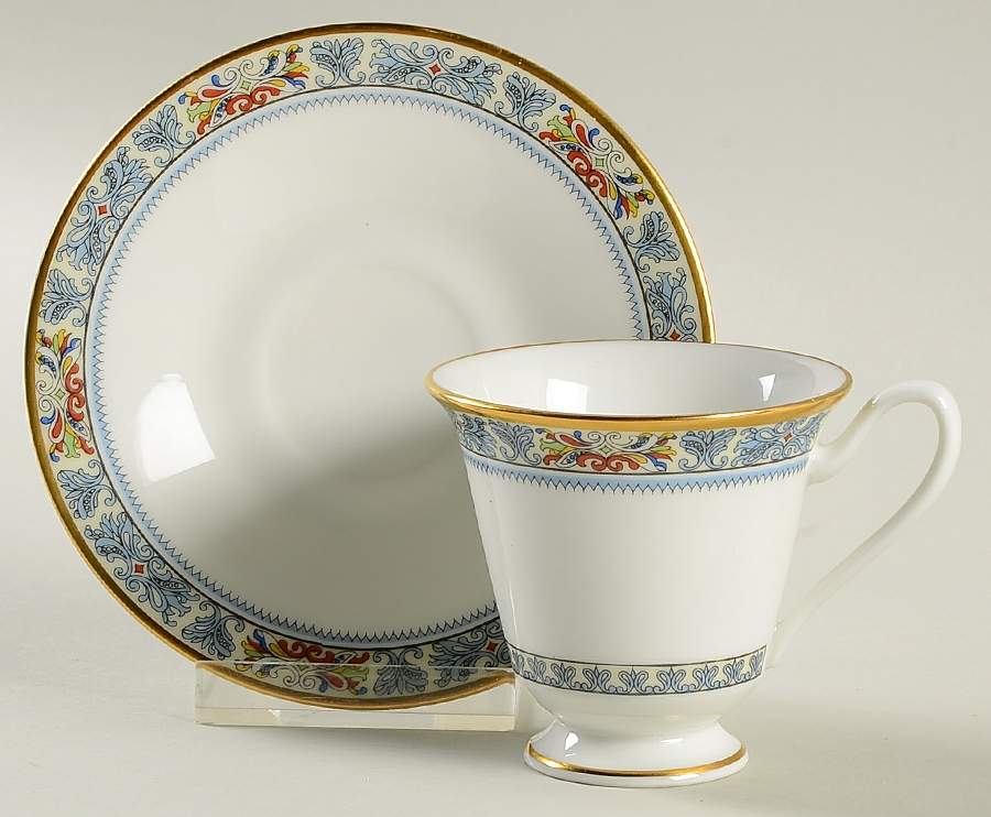 Palisades Footed Demitasse Cup & Saucer Set by Oxford (Div of Lenox)-1