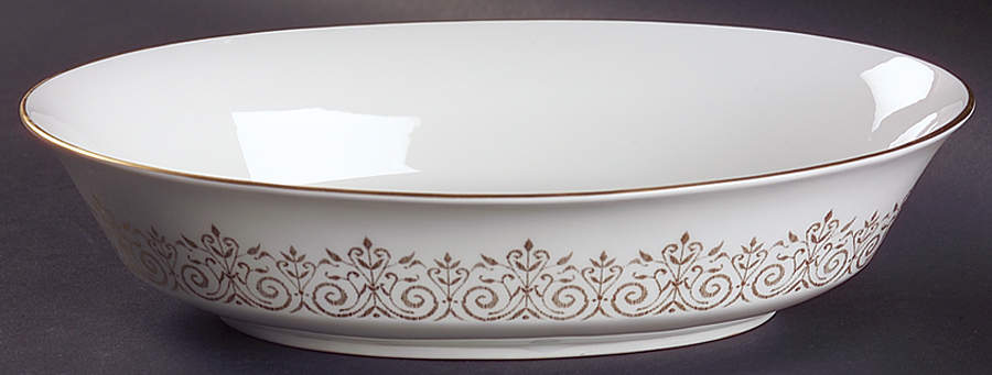 Petit Point 8" Oval Vegetable Bowl by Oxford (Div of Lenox)-1