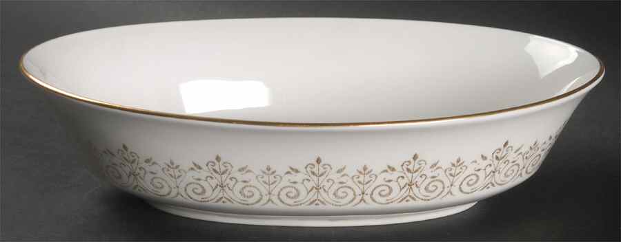 Petit Point 10" Oval Vegetable Bowl by Oxford (Div of Lenox)-1