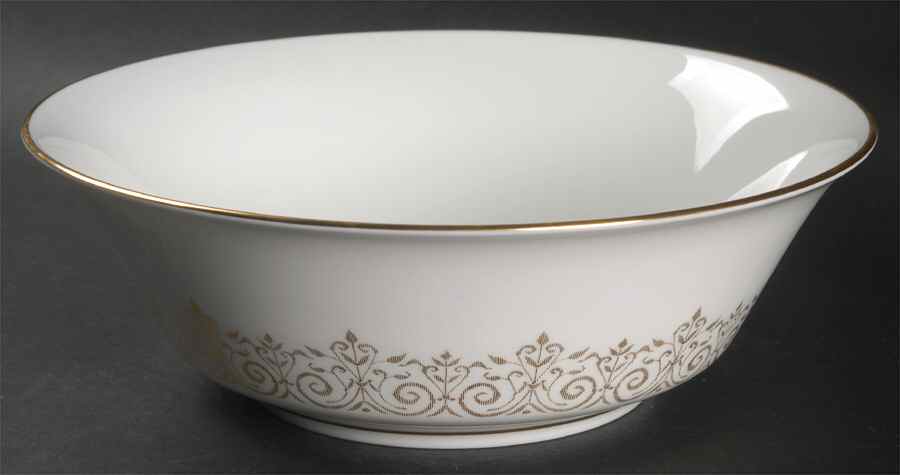 Petit Point 9" Round Vegetable Bowl by Oxford (Div of Lenox)-1