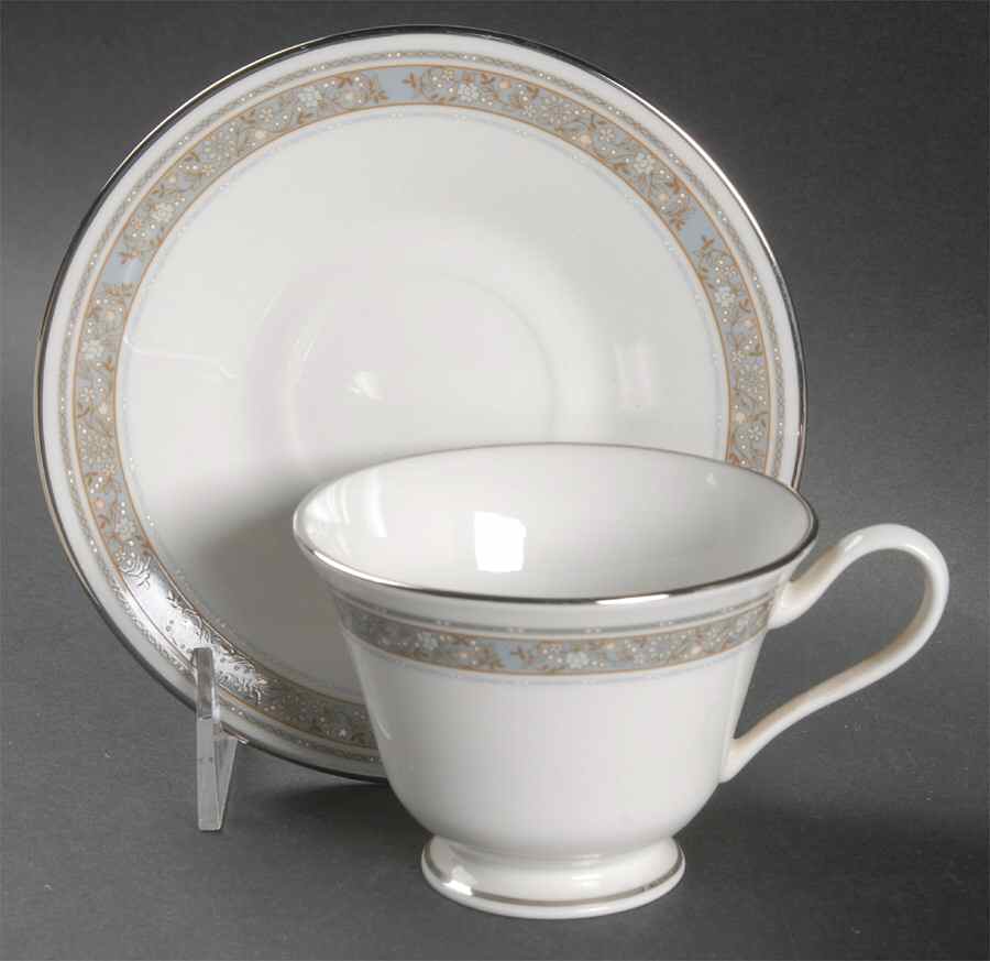Rendezvous Footed Cup & Saucer Set by Oxford (Div of Lenox)-1