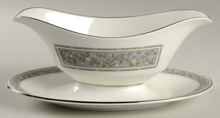 Rendezvous Gravy Boat with Attached Underplate by Oxford (Div of Lenox)-1