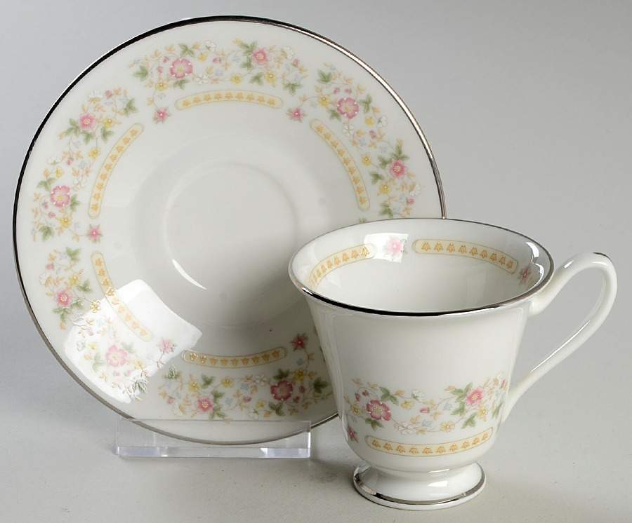 Rosemont Footed Demitasse Cup & Saucer Set by Oxford (Div of Lenox)-1