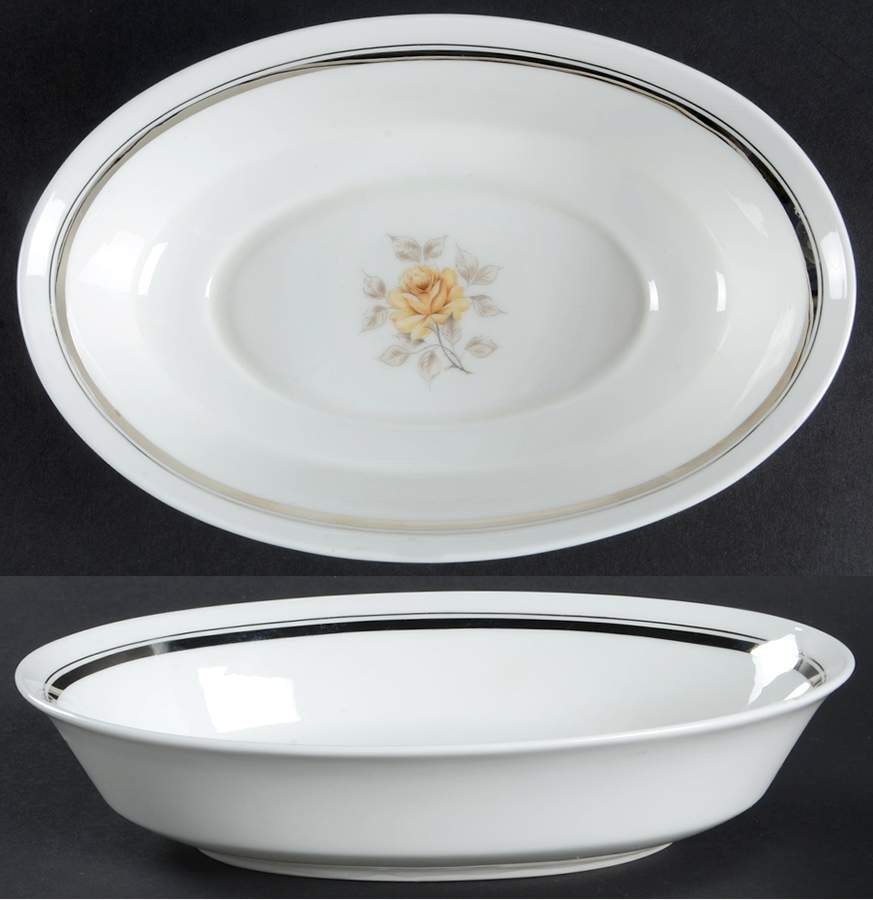 Sharon 8" Oval Vegetable Bowl by Oxford (Div of Lenox)-1