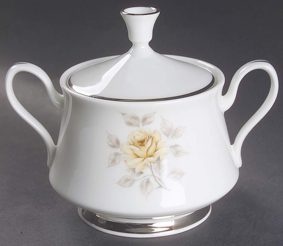Sharon Sugar Bowl & Lid by Oxford (Div of Lenox)-1