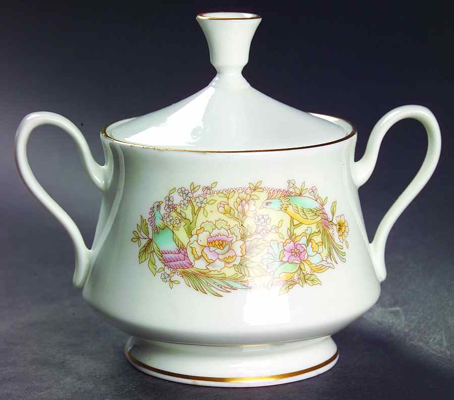 Song Birds Sugar Bowl & Lid by Oxford (Div of Lenox)-1