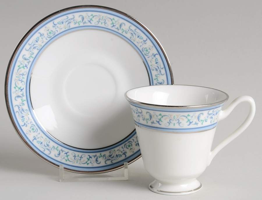 Summerfield Footed Demitasse Cup & Saucer Set by Oxford (Div of Lenox)-1