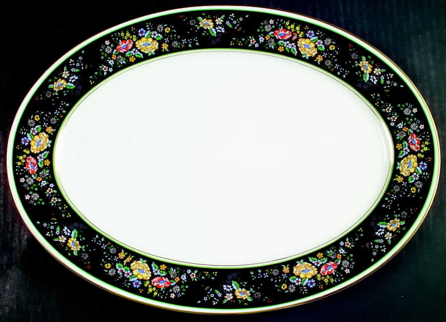 Sutton Place 16" Oval Serving Platter by Oxford (Div of Lenox)-1