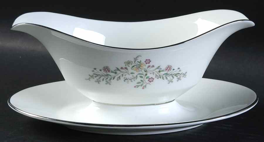 Tenderly Gravy Boat with Attached Underplate by Oxford (Div of Lenox)-1