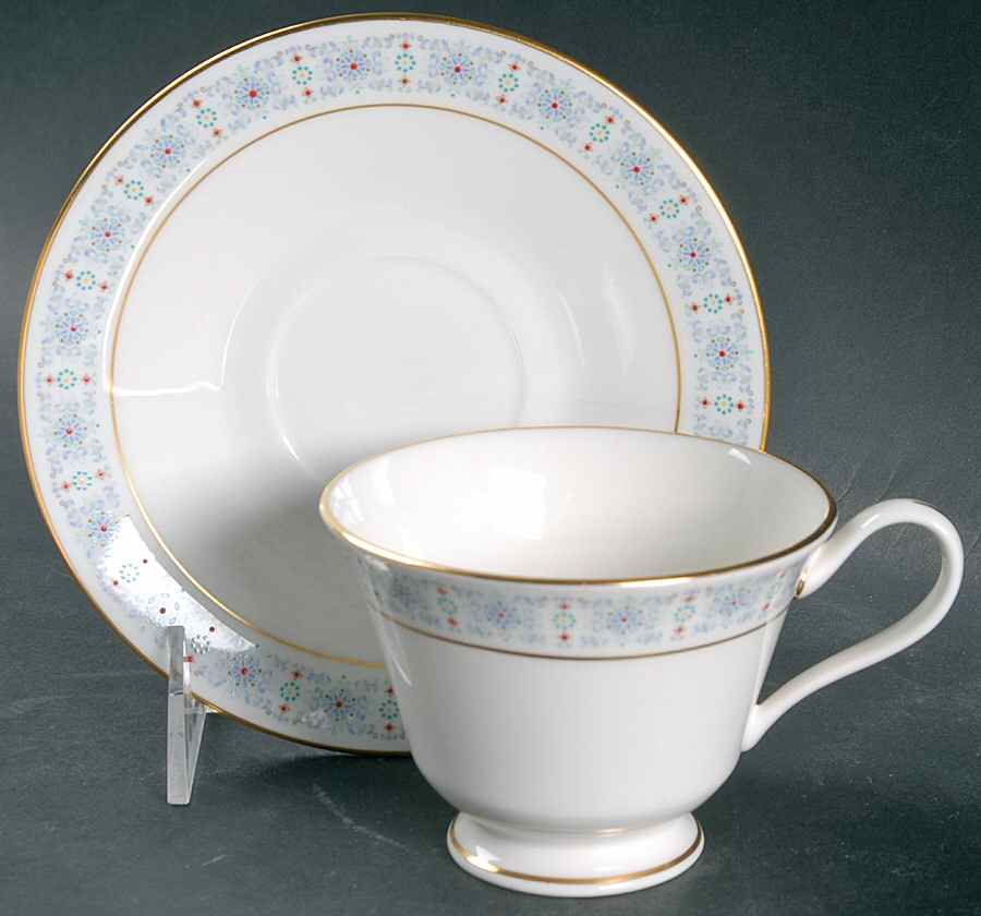 Tivoli Footed Cup & Saucer Set by Oxford (Div of Lenox)-1