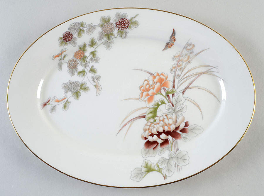 Tranquility 13" Oval Serving Platter by Oxford (Div of Lenox)-1