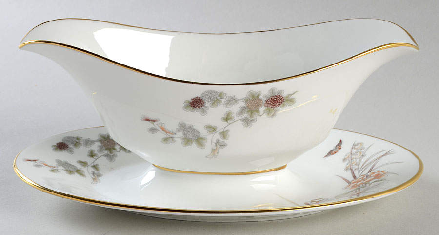 Tranquility Gravy Boat with Attached Underplate by Oxford (Div of Lenox)-1
