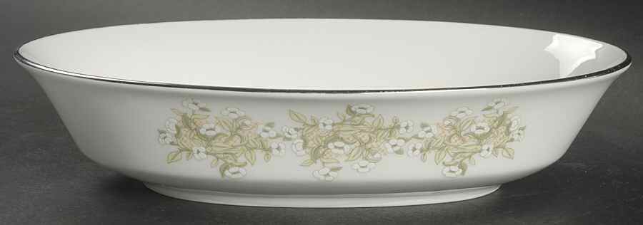 Trellis 8" Oval Vegetable Bowl by Oxford (Div of Lenox)-1