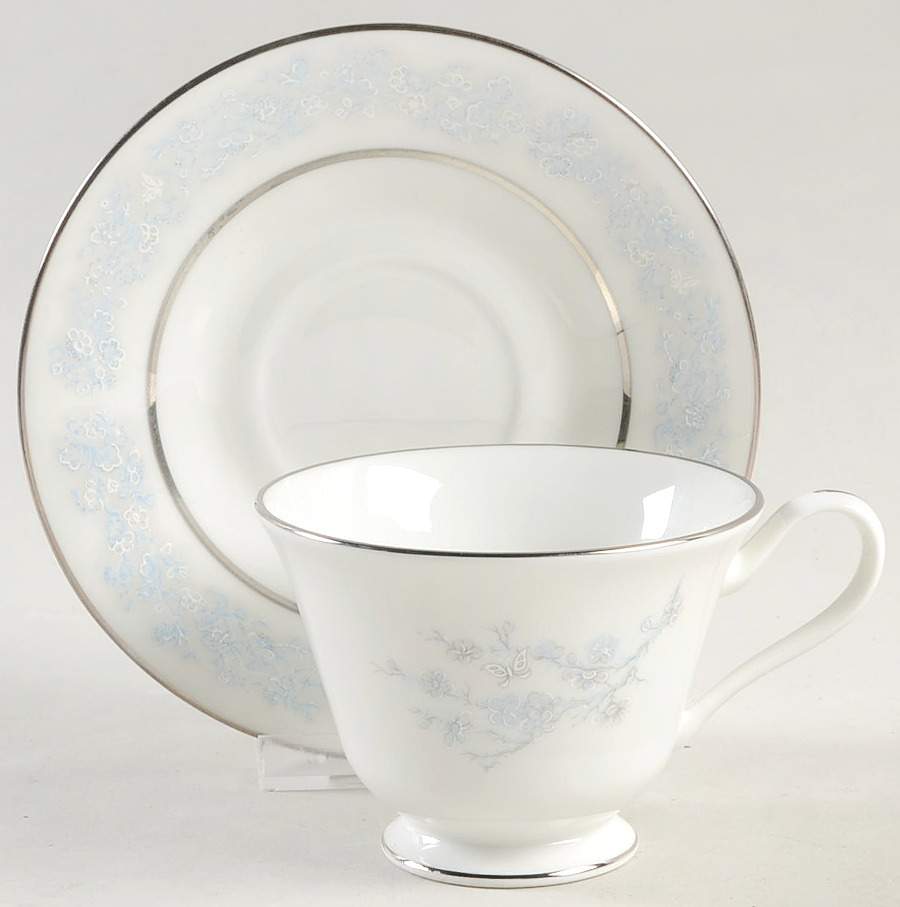 Twilight Dell Footed Cup & Saucer Set by Oxford (Div of Lenox)-1