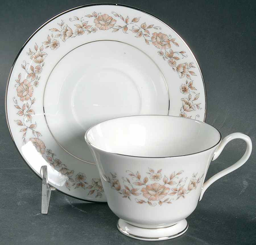 Wakefield Footed Cup & Saucer Set by Oxford (Div of Lenox)-1