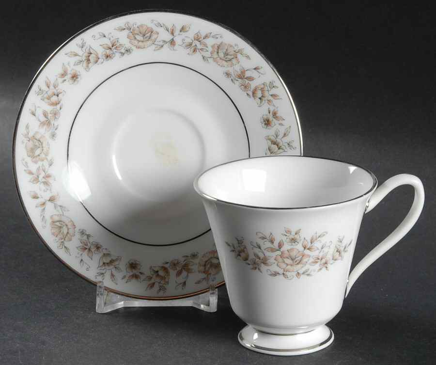 Wakefield Footed Demitasse Cup & Saucer Set by Oxford (Div of Lenox)-1