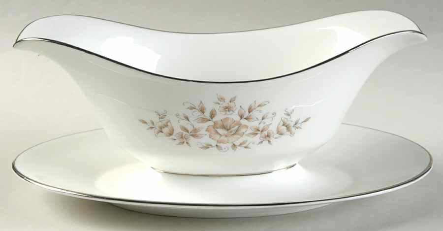 Wakefield Gravy Boat with Attached Underplate by Oxford (Div of Lenox)-1