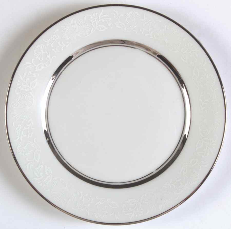 White Echo Bread & Butter Plate by Oxford (Div of Lenox)-1