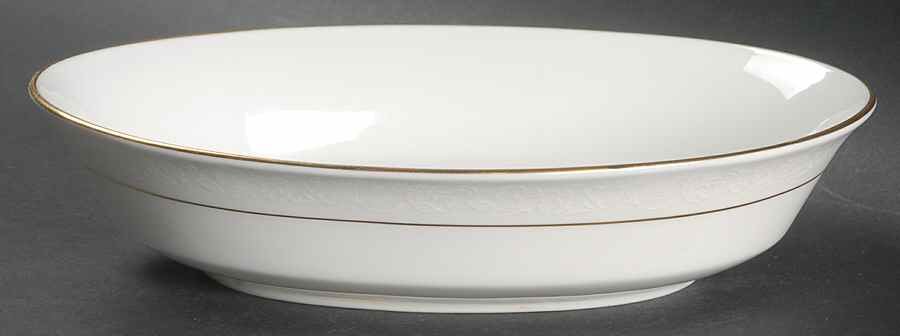 White Lace 8" Oval Vegetable Bowl by Oxford (Div of Lenox)-1