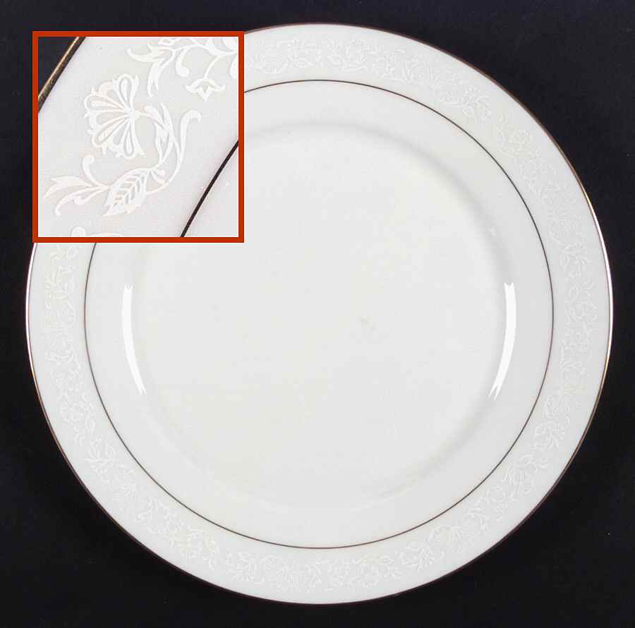 White Lace Dinner Plate by Oxford (Div of Lenox)-1