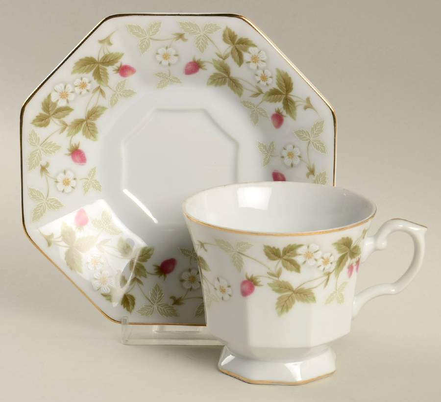 Spring Song Footed Cup & Saucer Set by Octagonal Originals-1