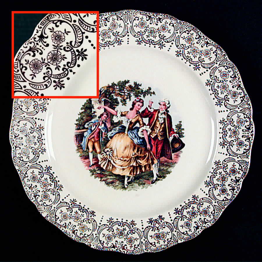 Minuet Luncheon Plate by Ohio China -1