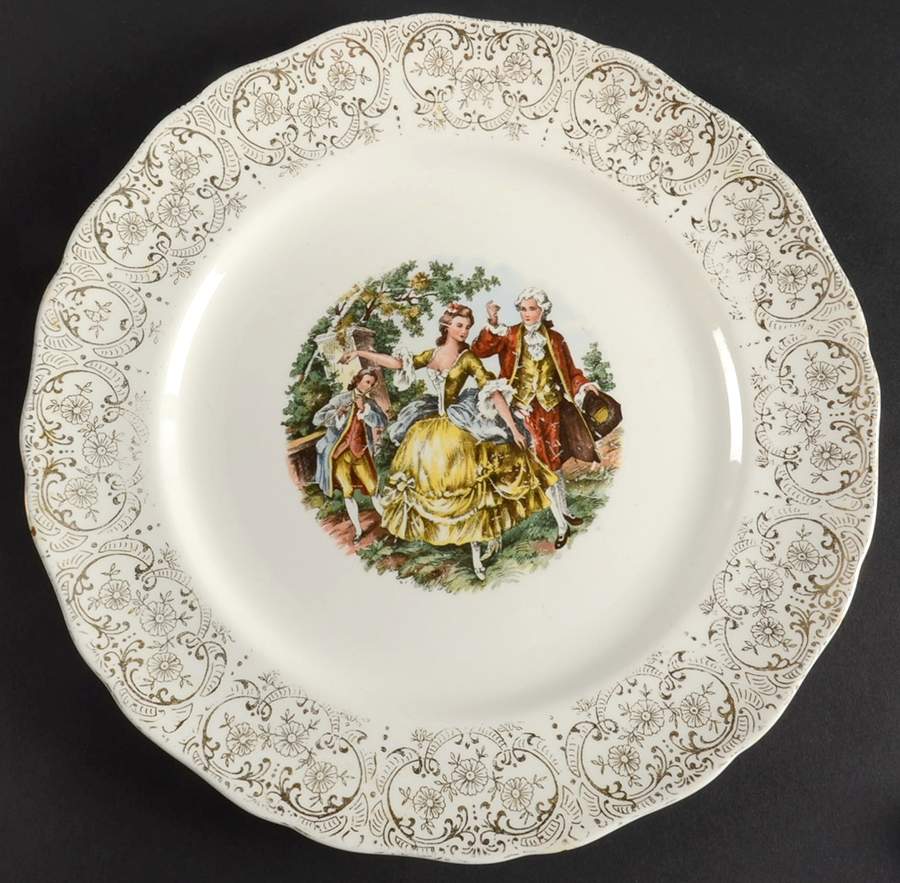 Minuet Dinner Plate by Ohio China -1