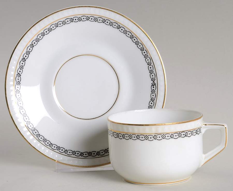 OHM1 Flat Cup & Saucer Set by Hermann Ohme-1
