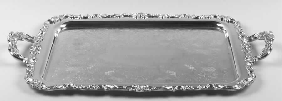 Ascot (Silverplate, Hollowware) Medium Silverplate Waiter Tray by Oneida Silver-1