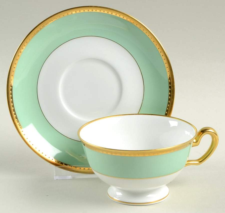 Maygreen Footed Cup & Saucer Set by Okura-1