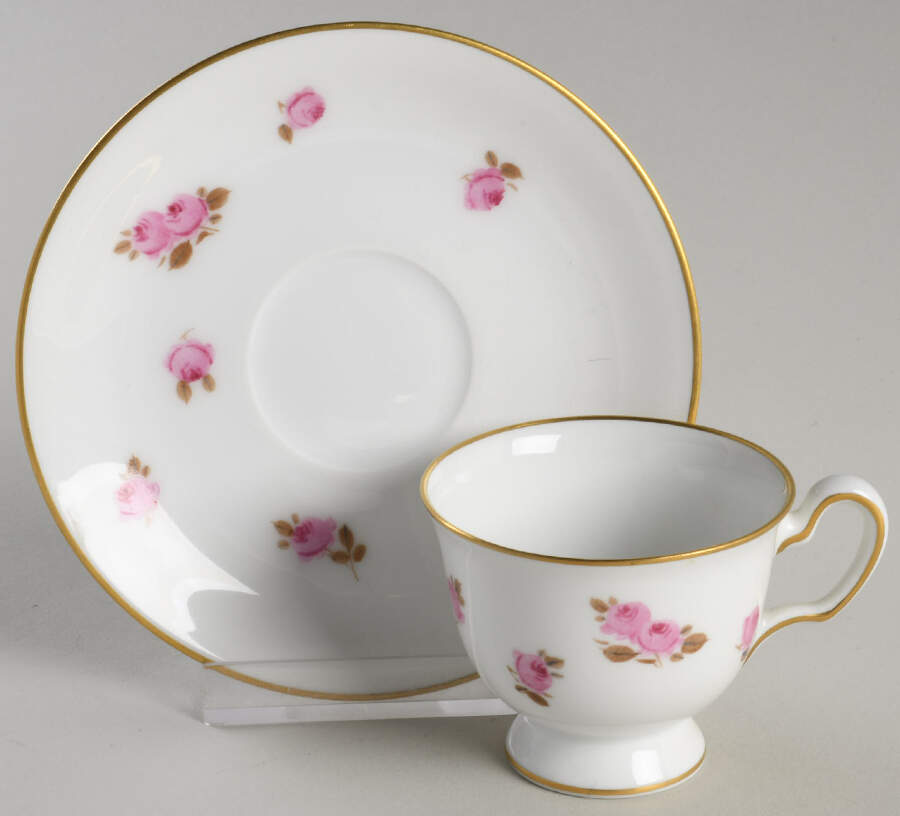 Rose Footed Demitasse Cup & Saucer Set by Okura-1