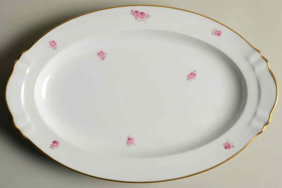 Rose 12" Oval Serving Platter by Okura-1