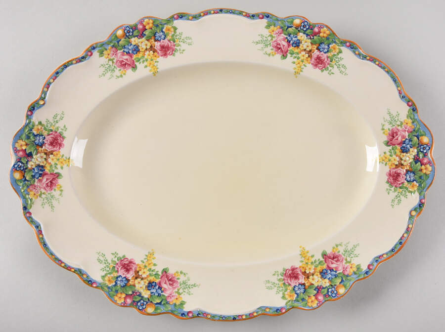 Pasadena 16" Oval Serving Platter by Old Hall-1