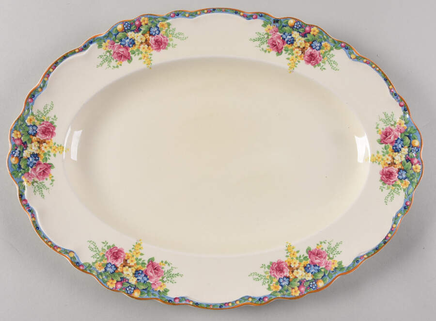 Pasadena 14" Oval Serving Platter by Old Hall-1