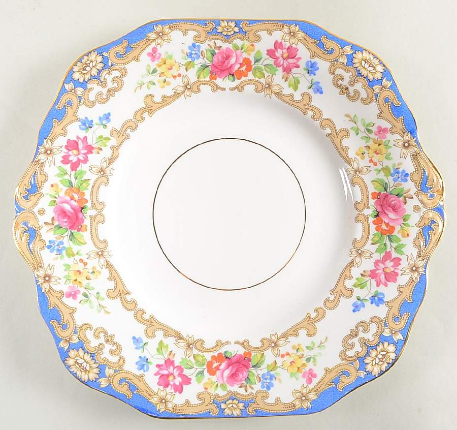 2854 Square Handled Cake Plate by Old Royal (England)-1