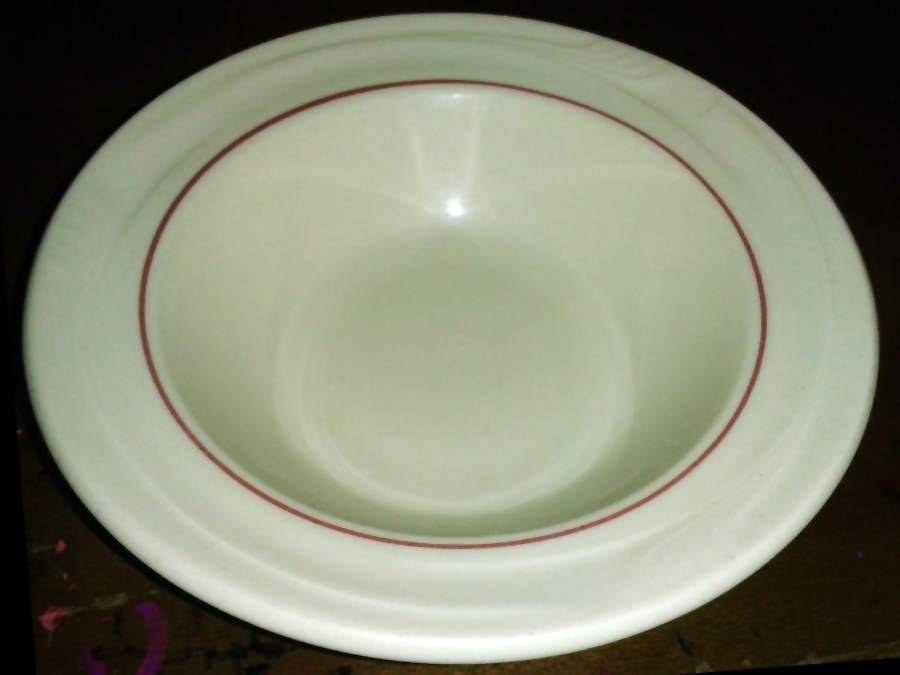 Accent Burgundy Rim Soup Bowl by Oneida-1