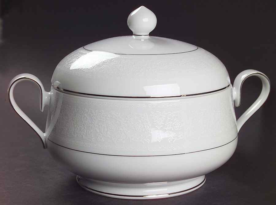 Erin Lace Round Covered Vegetable by Oneida-1